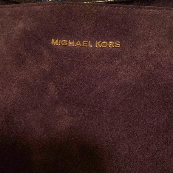 Michael Kors Large Rare Purple Suede Handbag - Picture 2 of 7